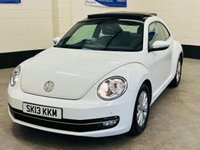 USED 2013 13 VOLKSWAGEN BEETLE 1.6 DESIGN TDi BLUEMOTION TECHNOLOGY PANORAMIC 3 DOOR 104 BHP 8 SERVICES TO 43,428 MILES &pound;35 TAX