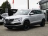 USED 2020 70 SKODA KAROQ 1.0 SE L TSI 5d 114 BHP Finished in BRILLIANT SILVER with Heated LEATHER ALCANTARA Trim. This Karoq is a very good family SUV, offering comfort and practicality at a very competitive price. It is a top-drawer family SUV, perfectly mixing an impressive interior, good driving characteristics and a comfortable ride with clever seating options, a big boot and plenty of space for passengers. Features include Sat Nav,Rear Camera, DAB radio, Apple Play, Park Sensors, Cruise control, Heated seats, Keyless Start and much more.