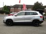 USED 2020 70 SKODA KAROQ 1.0 SE L TSI 5d 114 BHP Finished in BRILLIANT SILVER with Heated LEATHER ALCANTARA Trim. This Karoq is a very good family SUV, offering comfort and practicality at a very competitive price. It is a top-drawer family SUV, perfectly mixing an impressive interior, good driving characteristics and a comfortable ride with clever seating options, a big boot and plenty of space for passengers. Features include Sat Nav,Rear Camera, DAB radio, Apple Play, Park Sensors, Cruise control, Heated seats, Keyless Start and much more.