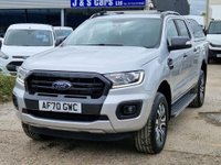 USED 2020 70 FORD RANGER 2.0 WILDTRAK ECOBLUE 210 BHP Silver, 1 owner, &pound;17,999