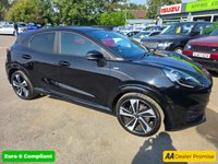 USED 2020 20 FORD PUMA 1.0 ST-Line X First Plus MHEV in black, 50,000 miles, full Ford service history, 2 owners ULEZ petrol, manual, sat nav, B\&O sound, great spec. APPROVED CARS AND FINANCE ARE PLEASED TO OFFER THIS FORD PUMA 1.0 ST-LINE X FIRST EDITION PLUS MHEV 5d 153 BHP IN BLACK WITH 50,000 MILES AND A FULL MAIN DEALER FORD SERVICE HISTORY AT 9K, 28K AND 47K  , 2 OWNERS FROM NEW, ULEZ COMPLIANT EURO 6 PETROL ENGINE WITH A GREAT SPEC SUCH AS A 6 SPEED MANUAL GEARBOX, SAT NAV, B&O PREMIUM SOUND SYSTEM , SYNC 3 SYSTEM, CRUISE CONTROL, MULTI FUNCTIONING STEERING WHEEL, REAR PARKING SENSORS, 19 INCH ALLOY WHEELS, PANORAMA ROOF, AUTOMATIC HEADLIGHTS, POWER T