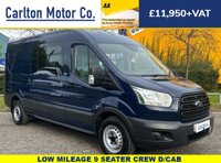 USED 2016 16 FORD TRANSIT 2.2 350 9 SEATS CREW / MINIBUS / CREW CAB  9 SEATER MINIBUS CREW CAB