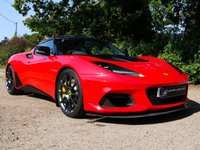 USED 2018 68 LOTUS EVORA 3.5 GT SPORT 2d 410 BHP FULL SERVICE HISTORY, APPLE CARPLAY, 12 MONTH WARRANTY, STUNNING CONDITION, CARBON, MANUAL, HUGE SPEC, REVERSE CAMERA, FRONT END PAINT PROTECTION
