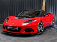 USED 2018 68 LOTUS EVORA 3.5 GT SPORT 2d 410 BHP FULL SERVICE HISTORY, APPLE CARPLAY, 12 MONTH WARRANTY, STUNNING CONDITION, CARBON, MANUAL, HUGE SPEC, REVERSE CAMERA, FRONT END PAINT PROTECTION