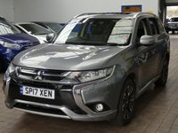 USED 2017 17 MITSUBISHI OUTLANDER 2.0h 12kWh 4hs SUV 5dr Petrol Plug-in Hybrid CVT 4WD Euro 6 (s/s) (200 ps) FREE TO TAX SAT NAV SUNROOF HEATED LEATHER REAR CAMERA PARKING SENSORS 2 OWNERS SERVICE HISTORY