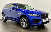 USED 2017 67 JAGUAR F-PACE 2.0 D180 R-Sport SUV 5dr Diesel Auto Euro 6 (s/s) (180 ps) Striking Caesium Blue, Oyster / Ebony Leather, Privacy Glass, 20" 5035 Style Alloy Wheels,