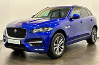 USED 2017 67 JAGUAR F-PACE 2.0 D180 R-Sport SUV 5dr Diesel Auto Euro 6 (s/s) (180 ps) Striking Caesium Blue, Oyster / Ebony Leather, Privacy Glass, 20" 5035 Style Alloy Wheels,