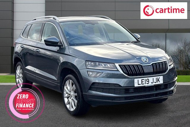 View our Skoda Karoq 1.5 SE L TSI 5d 148 BHP 8in Sat Nav Touchscreen, Apple CarPlay, Android Auto, MirrorLink, Reverse Camera / Parking Sensors, Heated Half Leather Seats, DAB / Bluetooth / USB, 