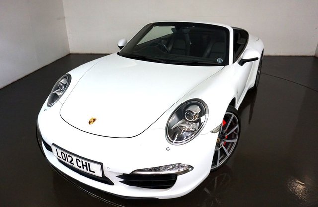 2012 12 Porsche 911 3.8 991 Carrera S Convertible 2dr Petrol PDK Euro 5 (s/s) (400 ps)-Superb low mileage example-Finished in Carrera white with heated black leather upholstery-Sports exhaust system-20