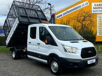 USED 2016 16 FORD TRANSIT 2.2 TDCi 350 D/Cab Tipper Refuge Caged Body (DRW)  MANAGERS SPECIAL