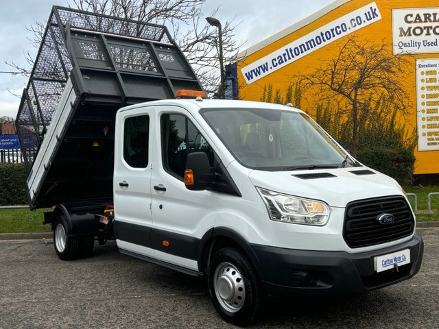 2016 16 Ford Transit 2.2 TDCi 350 D/Cab Tipper Refuge Caged Body (DRW) 