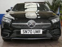 USED 2020 70 MERCEDES-BENZ A-CLASS 1.3 A250e 15.6kWh AMG Line Saloon 4dr Petrol Plug-in Hybrid 8G-DCT Euro 6 (s/s) (218 ps) SAT NAV HEATED PART LEATHER REAR VIEW CAMERA CRUISE CONTROL 1 OWNER EXCELLENT SERVICE HISTORY