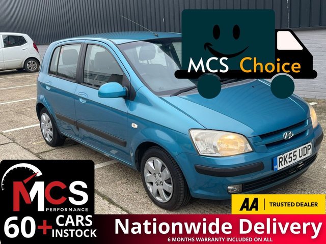 2005 55 HYUNDAI GETZ 1.1 CDX Hatchback 5dr Petrol Manual (138 g/km, 62 bhp) FULL SERVICE AND MOT