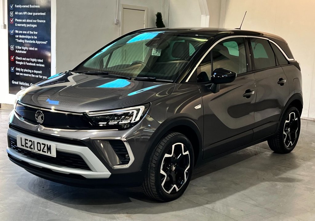 USED 2021 21 VAUXHALL CROSSLAND 1.2 Turbo Elite Nav SUV 5dr Petrol Auto Euro 6 (s/s) (130 ps) 17"ALLOYS+SAT NAV+ REAR CAMERA