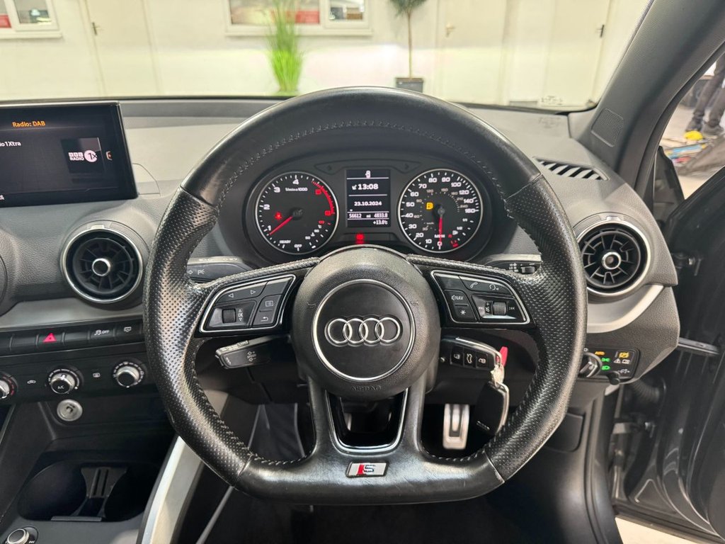 USED 2018 18 AUDI Q2 1.6 TDI S line SUV 5dr Diesel Manual Euro 6 (s/s) (116 ps) 18"ALLOYS+REAR SENSORS+SAT NAV