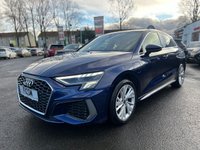 USED 2021 21 AUDI A3 1.4 TFSIe 40 S line Sportback 5dr Petrol Plug-in Hybrid S Tronic Euro 6 (s/s) 13kWh (204 ps) A BEAUTIFUL ADDITION TO OUR FORECOURT+FINISHED IN METALLIC NAVARA BLUE PAINT+S LINE MODEL+AUTOMATIC+ONLY 1 OWNER FROM NEW+SERVICE HISTORY+PRIVACY GLASS+FULL LEATHER INTERIOR+PARK ASSIST+CLIMATE CONTROL+17 INCH ALLOY WHEELS+COST NEW &pound;33210 MAKING THIS USED VEHICLE FANTASTIC VALUE AT OUR LOW PRICE+CALL NOW TO SPEAK WITH ONE OF OUR EXPERIENCED SALES ADVISORS AND TO ARRANGE A VIEWING+READY TO DRIVE AWAY TODAY+DONT MISS OUT!!!!!!!!!!!!!!!!!!!!!!!!!!!!!!!!!!!!!!!!!!!!