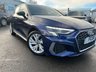 USED 2021 21 AUDI A3 1.4 TFSIe 40 S line Sportback 5dr Petrol Plug-in Hybrid S Tronic Euro 6 (s/s) 13kWh (204 ps) A BEAUTIFUL ADDITION TO OUR FORECOURT+FINISHED IN METALLIC NAVARA BLUE PAINT+S LINE MODEL+AUTOMATIC+ONLY 1 OWNER FROM NEW+SERVICE HISTORY+PRIVACY GLASS+FULL LEATHER INTERIOR+PARK ASSIST+CLIMATE CONTROL+17 INCH ALLOY WHEELS+COST NEW &pound;33210 MAKING THIS USED VEHICLE FANTASTIC VALUE AT OUR LOW PRICE+CALL NOW TO SPEAK WITH ONE OF OUR EXPERIENCED SALES ADVISORS AND TO ARRANGE A VIEWING+READY TO DRIVE AWAY TODAY+DONT MISS OUT!!!!!!!!!!!!!!!!!!!!!!!!!!!!!!!!!!!!!!!!!!!!