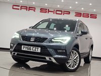 USED 2016 66 SEAT ATECA 2.0 TDI XCELLENCE SUV 5dr Diesel Manual 4Drive Euro 6 (s/s) (150 ps) + NAV + HEATED LEATHERS + CRUISE + KEYLESS + B/TOOTH + M/MEDIA + DRIVE ASSIST + DRIVE PROFILE + LEDS + R/CAMERA & PARK AID + PRIVACY + 18S 18S+R/CAM+PARK+LED+PRIVACY+HEATED LEATHER+NAV+CRUISE