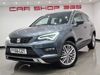 USED 2016 66 SEAT ATECA 2.0 TDI XCELLENCE SUV 5dr Diesel Manual 4Drive Euro 6 (s/s) (150 ps) + NAV + HEATED LEATHERS + CRUISE + KEYLESS + B/TOOTH + M/MEDIA + DRIVE ASSIST + DRIVE PROFILE + LEDS + R/CAMERA & PARK AID + PRIVACY + 18S 18S+R/CAM+PARK+LED+PRIVACY+HEATED LEATHER+NAV+CRUISE