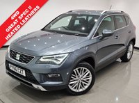 USED 2016 66 SEAT ATECA 2.0 TDI XCELLENCE SUV 5dr Diesel Manual 4Drive Euro 6 (s/s) (150 ps) + NAV + HEATED LEATHERS + CRUISE + KEYLESS + B/TOOTH + M/MEDIA + DRIVE ASSIST + DRIVE PROFILE + LEDS + R/CAMERA & PARK AID + PRIVACY + 18S 18S+R/CAM+PARK+LED+PRIVACY+HEATED LEATHER+NAV+CRUISE