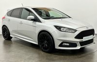 USED 2017 67 FORD FOCUS 2.0T EcoBoost ST-2 Hatchback 5dr Petrol Manual Euro 6 (s/s) (250 ps) Striking Moodust Silver , Part Leather Interior SYNC 3 Navigation,