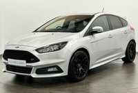 USED 2017 67 FORD FOCUS 2.0T EcoBoost ST-2 Hatchback 5dr Petrol Manual Euro 6 (s/s) (250 ps) Striking Moodust Silver , Part Leather Interior SYNC 3 Navigation,
