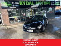 USED 2012 12 MERCEDES-BENZ SLK 2.1 SLK250 CDI BlueEfficiency AMG Sport Convertible 2dr Diesel G-Tronic+ Euro 5 (s/s) (204 ps) VERY LOW MILES 40,035 + AMG STYLING KIT + SAT NAV + BEAUTIFUL CONVERTIBLE MODEL + CRUISE CONTROL + BLUETOOTH + ELECTRIC PARKING BRAKE + SPORT SEATS + BRAKE PAD WEAR INDICATOR + REMOTE CENTRAL LOCKING WITH 2 KEYS + DAB RADIO + 8X SPEAKERS + 5.8' COLOURED DISPLAY + REMOTE BOOT RELEASE + 3-SPOKE MULTI-FUNCTION FLAT BOTTOMED SPORTS LEATHER STEERING WHEEL WITH PADDLE SHIFT + SPARE WHEEL + 18' AMG ALLOY WHEELS WITH TPMS