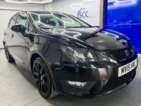 USED 2015 15 SEAT IBIZA 1.2 TSI FR Black Hatchback 5dr Petrol Manual Euro 5 (105 ps) Satellite Navigation, DAB Digital Radio, Bluetooth Media Streaming