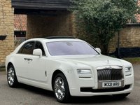 USED 2012 M ROLLS-ROYCE GHOST 6.6 V12 Saloon 4dr Petrol Auto Euro 5 (563 bhp) PANROOF+HUD+REAR THEATRE+FACTORY WHITE