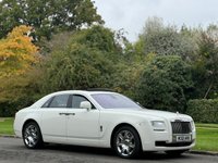 USED 2012 M ROLLS-ROYCE GHOST 6.6 V12 Saloon 4dr Petrol Auto Euro 5 (563 bhp) PANROOF+HUD+REAR THEATRE+FACTORY WHITE