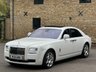 USED 2012 M ROLLS-ROYCE GHOST 6.6 V12 Saloon 4dr Petrol Auto Euro 5 (563 bhp) PANROOF+HUD+REAR THEATRE+FACTORY WHITE
