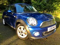 USED 2013 13 MINI HATCH 1.6 One Hatchback 3dr Petrol Auto Euro 5 (98 ps) 1 PRIVATE LADY OWNER FROM NEW//ONLY 26;000 MILES//ELEC FOLD HEATED MIRRORS//HEATED SEATS AND WASHER JETS//15inch ALLOYS//5 STAR ALLOYS//MULTI-FUNCTION STEERING WHEEL//PASSENGER SEAT HEIGHT ADJUST//FRONT ARMREST//REAR PARK SENSORS//FRONG FOG LIGHTS//BLUETOOTH//AIRCON//X10 AIRBAGS 1 PRIVATE LADY OWNER FROM NEW//ONLY 26;000 MILES//ELEC FOLD HEATED MIRRORS//HEATED SEATS AND WASHER JETS//15inch ALLOYS//5 STAR ALLOYS//MULTI-FUNCTION STEERING WHEEL//PASSENGER SEAT HEIGHT ADJUST//FRONT ARMREST//REAR PARK SENSORS//FRONG FOG LIGHTS//BLUETOOTH//AIRCON//X10 AIRBAGS