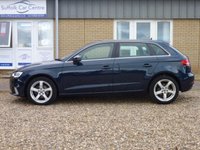 USED 2019 19 AUDI A3 1.6 TDI 30 Sport Sportback 5dr Diesel S Tronic Euro 6 (s/s) (116 ps) www.suffolkcarcentre.co.uk - Located at Reydon