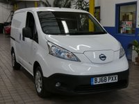 USED 2018 68 NISSAN e-NV200 40kWh Acenta Panel Van 5dr Electric Auto SWB (Quick Charge) (109 ps) &pound;0 ROAD TAX AIR CON CRUISE CONTROL REAR VIEW CAMERA PLYLINED 1 OWNER GENUINE LOW MILES