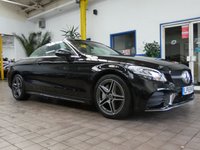 USED 2019 69 MERCEDES-BENZ C-CLASS 2.0 C300d AMG Line Cabriolet 2dr Diesel G-Tronic+ Euro 6 (s/s) (245 ps) SAT NAV PART LEATHER HEATED SEATS AIRSCARF REAR VIEW CAMERA CRUISE CONTROL PARKING SENSORS 2 OWNERS SERVICE HISTORY WARRANTY
