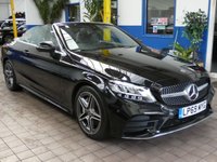 USED 2019 69 MERCEDES-BENZ C-CLASS 2.0 C300d AMG Line Cabriolet 2dr Diesel G-Tronic+ Euro 6 (s/s) (245 ps) SAT NAV PART LEATHER HEATED SEATS AIRSCARF REAR VIEW CAMERA CRUISE CONTROL PARKING SENSORS 2 OWNERS SERVICE HISTORY WARRANTY