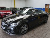 USED 2019 69 MERCEDES-BENZ C-CLASS 2.0 C300d AMG Line Cabriolet 2dr Diesel G-Tronic+ Euro 6 (s/s) (245 ps) SAT NAV PART LEATHER HEATED SEATS AIRSCARF REAR VIEW CAMERA CRUISE CONTROL PARKING SENSORS 2 OWNERS SERVICE HISTORY WARRANTY