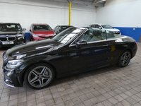 USED 2019 69 MERCEDES-BENZ C-CLASS 2.0 C300d AMG Line Cabriolet 2dr Diesel G-Tronic+ Euro 6 (s/s) (245 ps) SAT NAV PART LEATHER HEATED SEATS AIRSCARF REAR VIEW CAMERA CRUISE CONTROL PARKING SENSORS 2 OWNERS SERVICE HISTORY WARRANTY