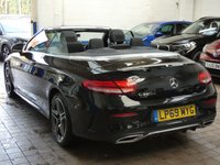 USED 2019 69 MERCEDES-BENZ C-CLASS 2.0 C300d AMG Line Cabriolet 2dr Diesel G-Tronic+ Euro 6 (s/s) (245 ps) SAT NAV PART LEATHER HEATED SEATS AIRSCARF REAR VIEW CAMERA CRUISE CONTROL PARKING SENSORS 2 OWNERS SERVICE HISTORY WARRANTY