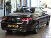 USED 2019 69 MERCEDES-BENZ C-CLASS 2.0 C300d AMG Line Cabriolet 2dr Diesel G-Tronic+ Euro 6 (s/s) (245 ps) SAT NAV PART LEATHER HEATED SEATS AIRSCARF REAR VIEW CAMERA CRUISE CONTROL PARKING SENSORS 2 OWNERS SERVICE HISTORY WARRANTY