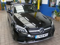 USED 2019 69 MERCEDES-BENZ C-CLASS 2.0 C300d AMG Line Cabriolet 2dr Diesel G-Tronic+ Euro 6 (s/s) (245 ps) SAT NAV PART LEATHER HEATED SEATS AIRSCARF REAR VIEW CAMERA CRUISE CONTROL PARKING SENSORS 2 OWNERS SERVICE HISTORY WARRANTY