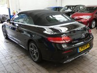 USED 2019 69 MERCEDES-BENZ C-CLASS 2.0 C300d AMG Line Cabriolet 2dr Diesel G-Tronic+ Euro 6 (s/s) (245 ps) SAT NAV PART LEATHER HEATED SEATS AIRSCARF REAR VIEW CAMERA CRUISE CONTROL PARKING SENSORS 2 OWNERS SERVICE HISTORY WARRANTY