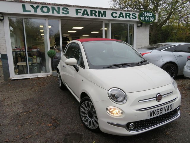 2019 69 Fiat 500c 1.2 Star Convertible 2dr Petrol Manual Euro 6 (s/s) (69 bhp)