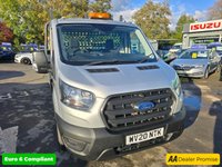 USED 2020 20 FORD TRANSIT 2.0 350 EcoBlue Leader L4 in silver, 65,000 miles, full service history 1 owner ULEZ Euro 6 diesel dropside, 6-speed manual, AC plus VAT @ 20% APPROVED CARS AND FINANCE ARE PLEASED TO OFFER THIS FORD TRANSIT 2.0 350 ECOBLUE LEADER L4 IN SILVER WITH 65,000  MILES AND A FULL SERVICE HISTORY, 1 OWNER FROM NEW, ULEZ COMPLIANT EURO 6 DIESEL HIGH SIDED DROPSIDE VEHICLE WITH A GREAT SPEC SUCH AS A 6 SPEED MANUAL GEARBOX, AIR CONDITIONING, 4.2 INCH DISPLAY, 16 INCH STEEL WHEELS, DAYTIME RUNNING LIGHTS, HAOLGEN HEADLIGHTS, ELECTRIC WINDOWS, CLOTH INTERIOR  AND MUCH MUCH MORE! FINAL PRICE PLUS VAT @ 20%!FOR FURTHER INFORMATION REGARDING T