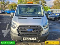 USED 2020 20 FORD TRANSIT 2.0 350 EcoBlue Leader L4 in silver, 65,000 miles, full service history 1 owner ULEZ Euro 6 diesel dropside, 6-speed manual, AC plus VAT @ 20% APPROVED CARS AND FINANCE ARE PLEASED TO OFFER THIS FORD TRANSIT 2.0 350 ECOBLUE LEADER L4 IN SILVER WITH 65,000  MILES AND A FULL SERVICE HISTORY, 1 OWNER FROM NEW, ULEZ COMPLIANT EURO 6 DIESEL HIGH SIDED DROPSIDE VEHICLE WITH A GREAT SPEC SUCH AS A 6 SPEED MANUAL GEARBOX, AIR CONDITIONING, 4.2 INCH DISPLAY, 16 INCH STEEL WHEELS, DAYTIME RUNNING LIGHTS, HAOLGEN HEADLIGHTS, ELECTRIC WINDOWS, CLOTH INTERIOR  AND MUCH MUCH MORE! FINAL PRICE PLUS VAT @ 20%!FOR FURTHER INFORMATION REGARDING T