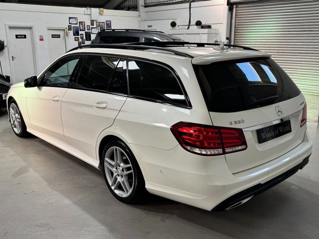 USED 2015 15 MERCEDES-BENZ E-CLASS 3.0 E350 V6 BlueTEC AMG Night Edition (Premium) Estate 5dr Diesel G-Tronic+ Euro 6 (s/s) (258 ps) PAN ROOF+HEAT LEATHER+REAR CAM