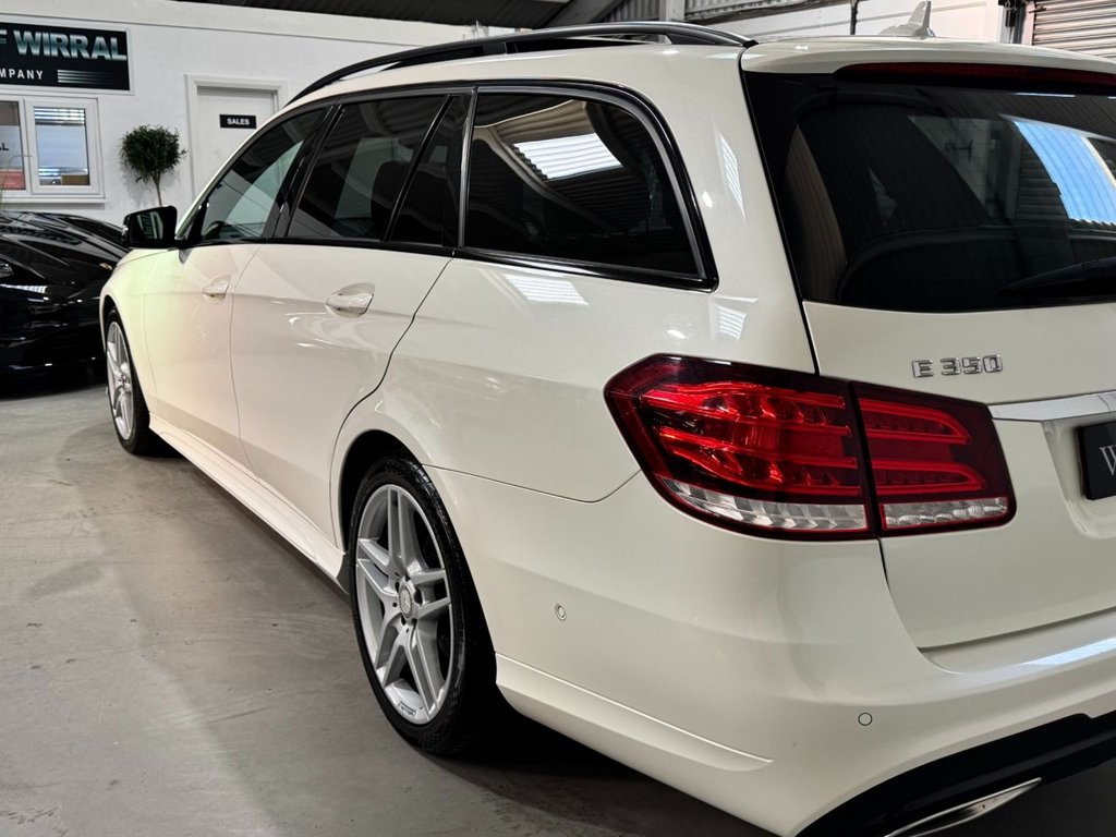 USED 2015 15 MERCEDES-BENZ E-CLASS 3.0 E350 V6 BlueTEC AMG Night Edition (Premium) Estate 5dr Diesel G-Tronic+ Euro 6 (s/s) (258 ps) PAN ROOF+HEAT LEATHER+REAR CAM