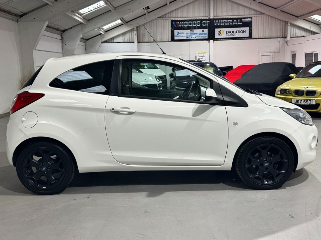 USED 2016 16 FORD KA 1.2 Zetec White Edition Hatchback 3dr Petrol Manual Euro 6 (s/s) (69 ps) BLACK ALLOYS+ B/TOOTH+PRIVACY