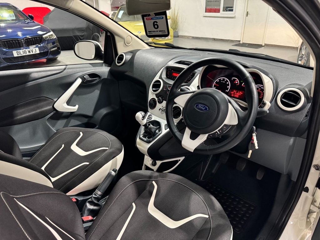 USED 2016 16 FORD KA 1.2 Zetec White Edition Hatchback 3dr Petrol Manual Euro 6 (s/s) (69 ps) BLACK ALLOYS+ B/TOOTH+PRIVACY