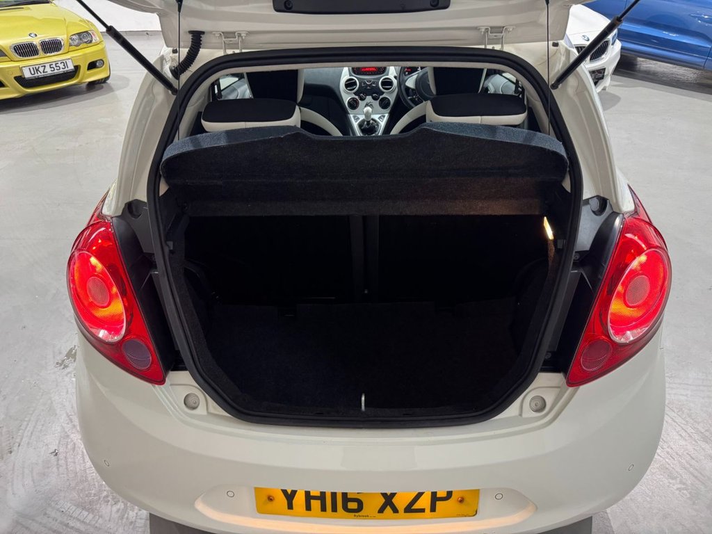 USED 2016 16 FORD KA 1.2 Zetec White Edition Hatchback 3dr Petrol Manual Euro 6 (s/s) (69 ps) BLACK ALLOYS+ B/TOOTH+PRIVACY
